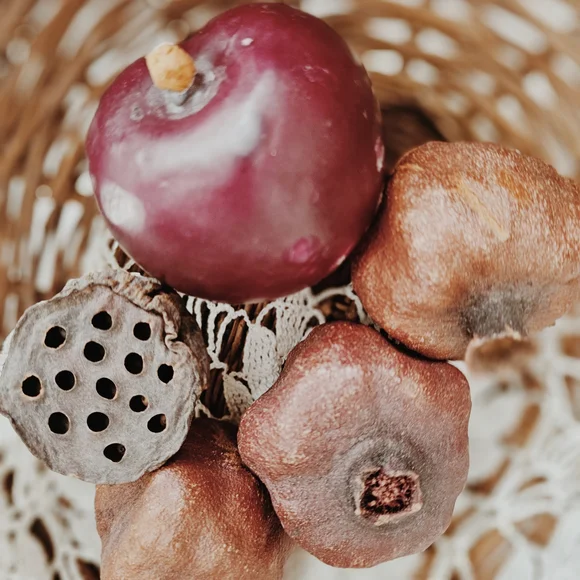 Rustic Faux Dried Pomegranate Fruit Bundle - Picture 3 of 4